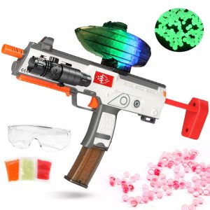Anstoy Gel Blaster | Luminous Ship-Shaped Magazine Gel Ball Blaster and Goggle,1W Gel Balls and 1000pcs Water Luminous Beads Ammo