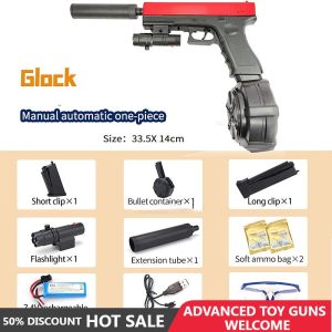 Glock Gel Blaster With Drum | 2023 Glock Automatic Splatter Ball Plastic Gun