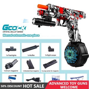 Unlocx Gel Blaster | New 2 in 1 Automatic Shooting Splatter Ball Airsoft Electric Toy Gun Water Beads Weapon Pistol Outdoor Sports Gel Blaster Gun