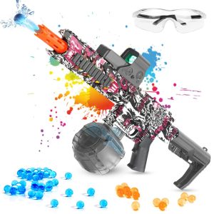 Red and Black Gel Blaster Glock | M416 Automatic Splatter Ball Blasters ...